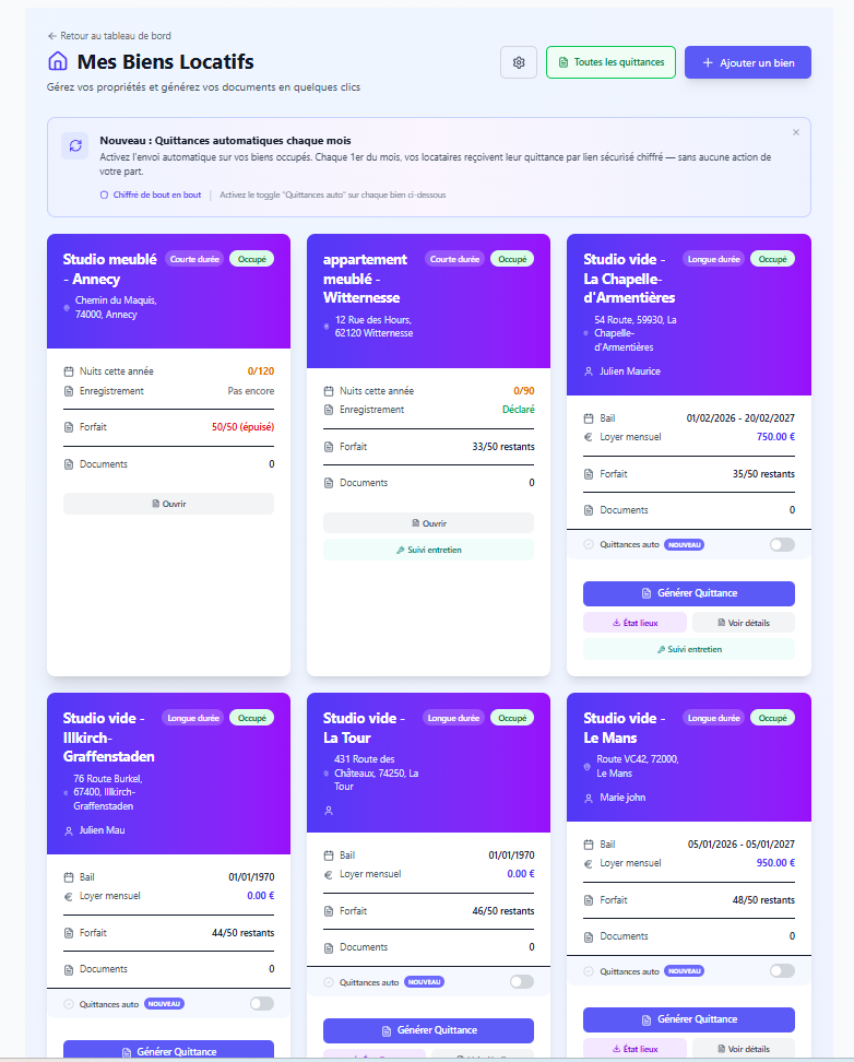 Gestion multi-biens